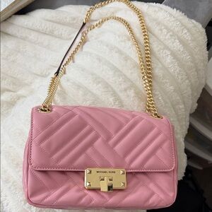 Michael Kors Blush Quilted Shoulder Bag